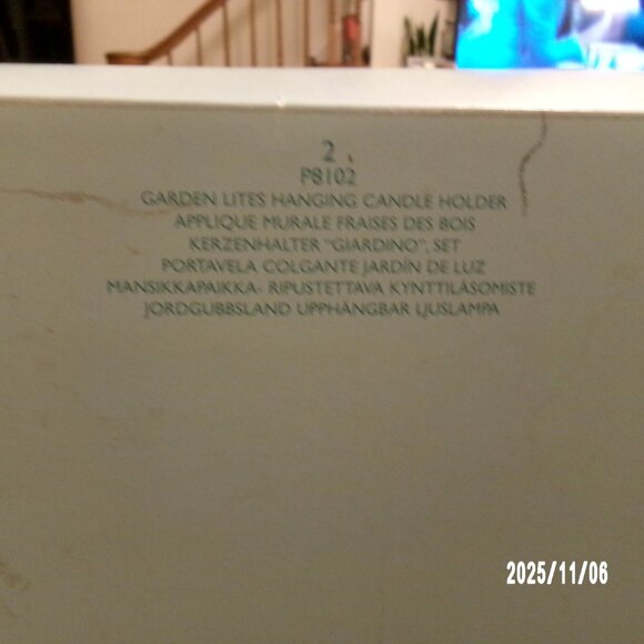 PartyLite Garden Lites Hanging Candle Holder P8102 Metal Leaf Black Lantern w/Bx - Picture 9 of 9